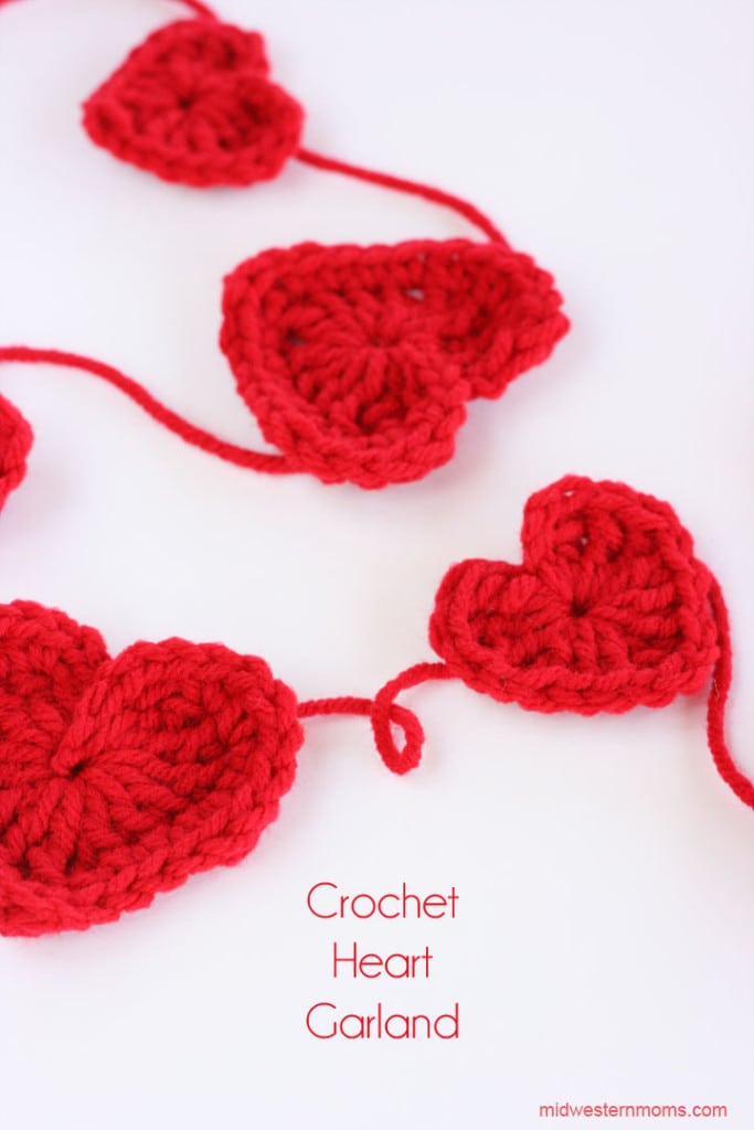 How To Crochet A Heart Plus DIY Heart Garland Midwestern Moms