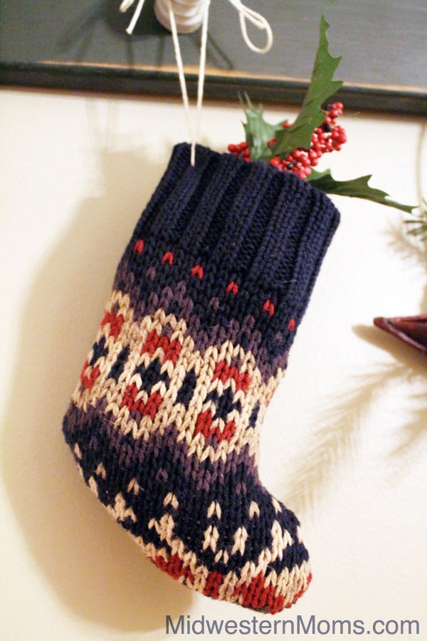Recycled Sweater Stocking