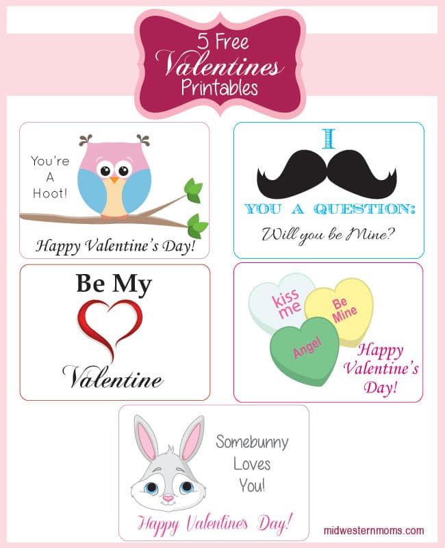 Free Printable Valentines Midwestern Moms