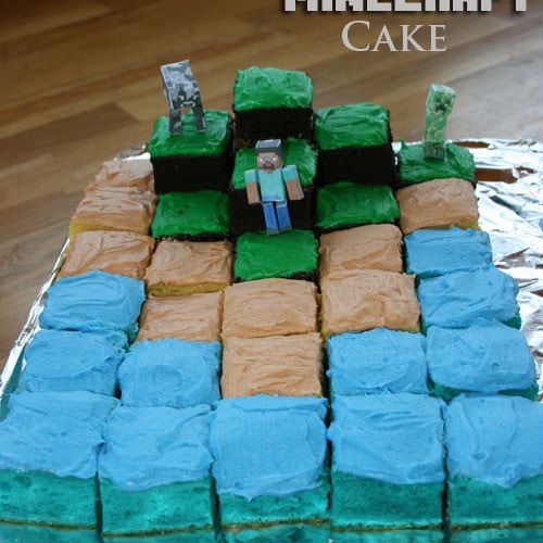 Minecraft Cake Recipe - Midwestern Moms