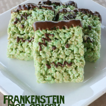 Frankenstein Rice Crispy Treats