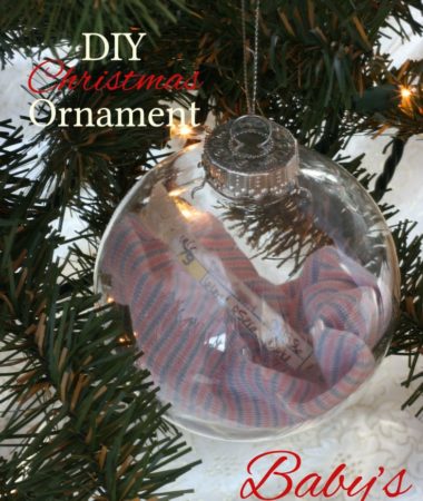 Easy to make baby hospital bracelet ornament which makes for a perfect DIY Baby's First Christmas Ornament!