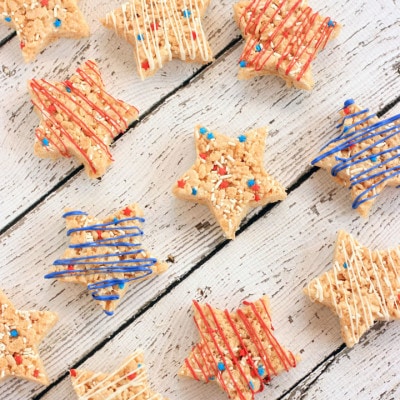 Easy 4th Of July Rice Krispie Treats