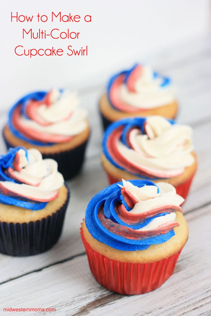 How to Make a Multi-Color Cupcake Swirl