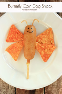 Butterfly Corn Dog Snack Idea