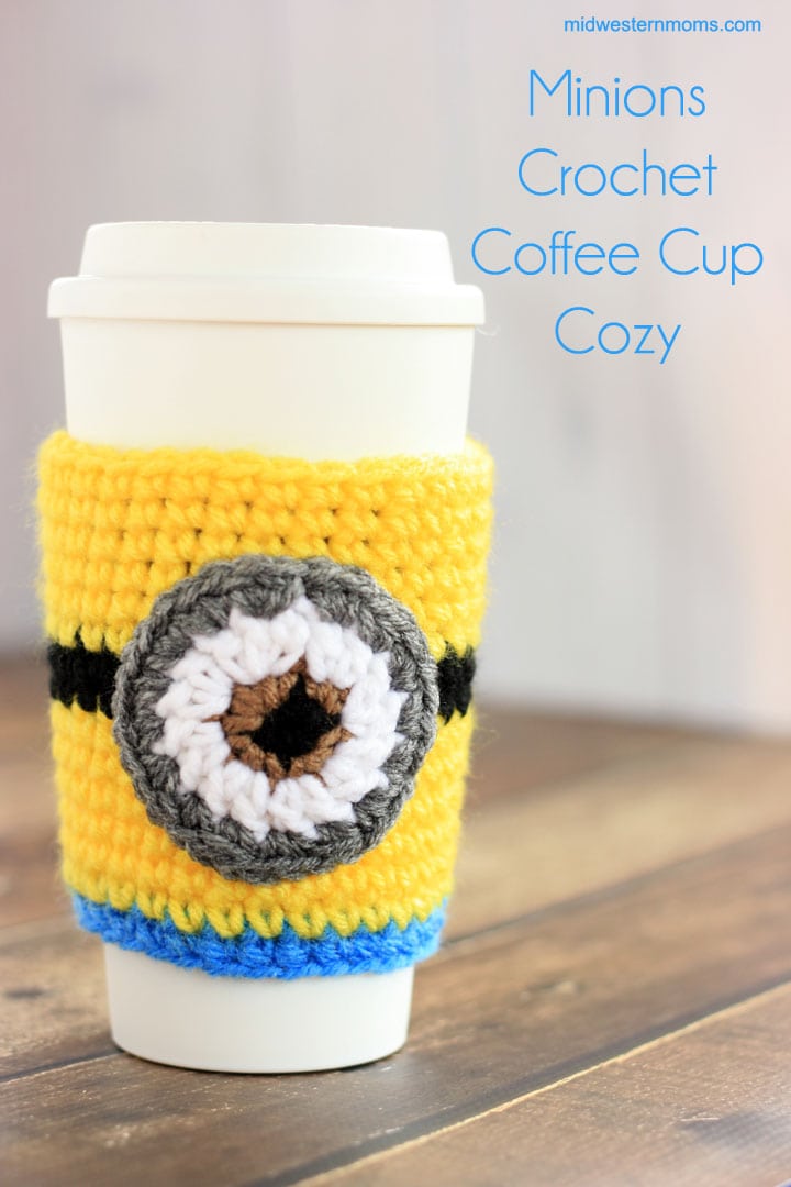 Crochet Minions Coffee Cup Cozy Pattern