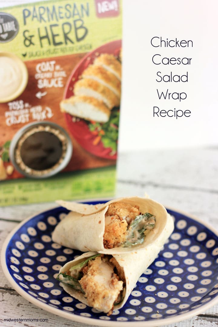 Chicken Caesar Salad Wrap Recipe. Quick and Easy for those busy evenings.