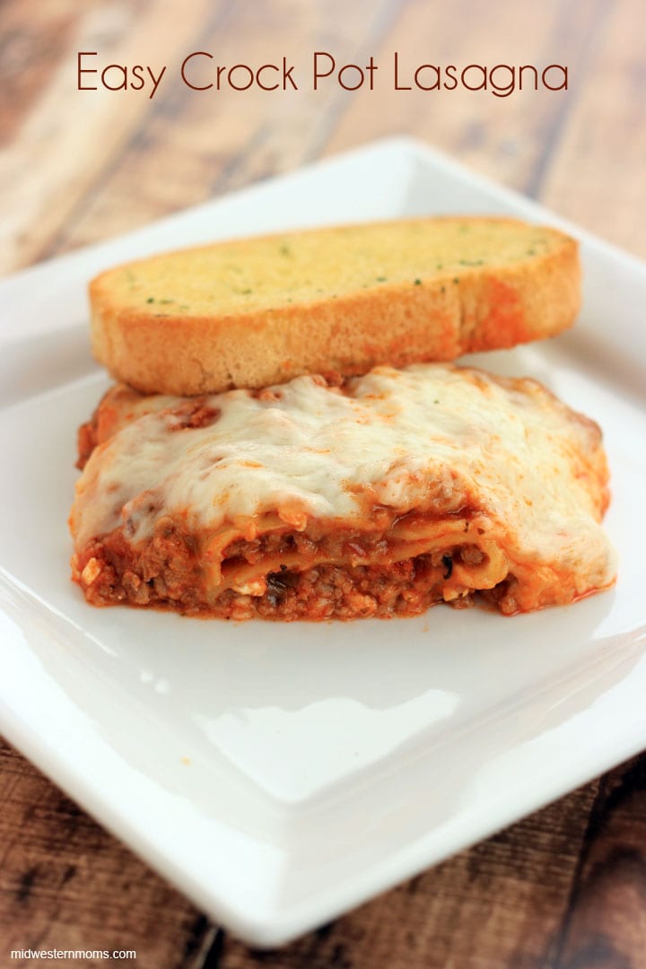 Lasagna can't get any simpler with this Easy Crock Pot Lasagna