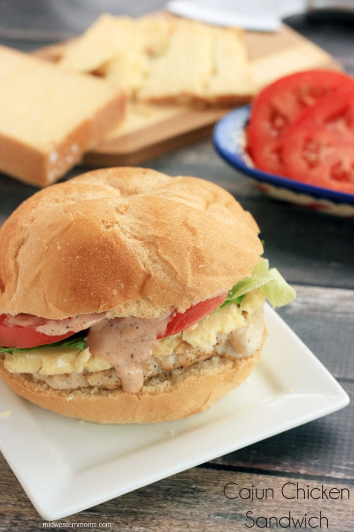 Cajun Chicken Sandwich Recipe. Cajun Chicken and Spicy Mayo with the works. Quick to make and a must try recipe!