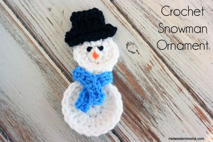 How to crochet a snowman Christmas Ornament