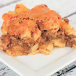 Taco Bake Casserole Recipe. Tasty combination of Taco and Macaroni and Cheese. Your family won't be able to get enough of this!