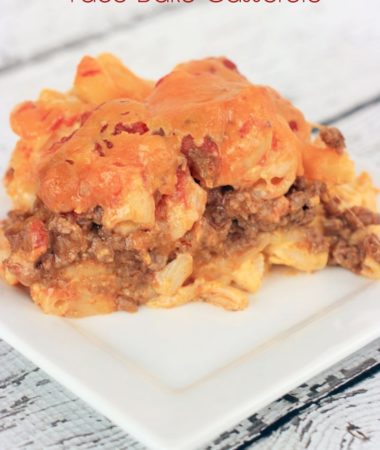 Taco Bake Casserole Recipe. Tasty combination of Taco and Macaroni and Cheese. Your family won't be able to get enough of this!