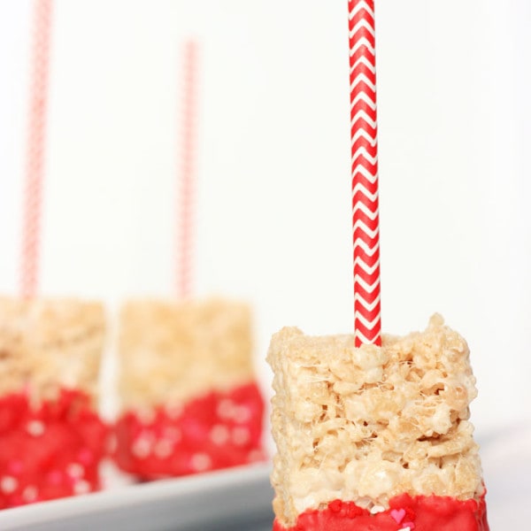 Valentine Rice Crispy Treats are simple to make. They are also party favorite.