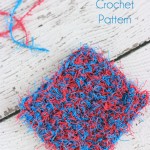 Easy dish scrubbie crochet pattern! No toole or netting needed with this pattern!