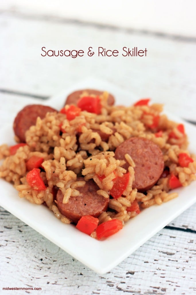 Quick and Easy Sausage and Rice Skillet Recipe. Have Dinner ready in about 25 minutes!