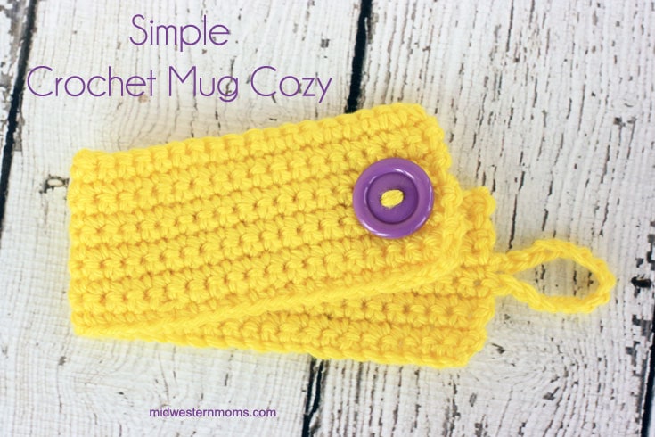 Simple Crochet Mug Cozy. Free crochet pattern. Perfect to keep your coffee or tea warm.