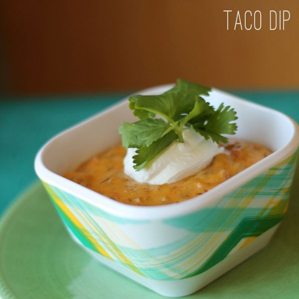 If you enjoy hearty dips during the fall, this Taco Dip is sure to deliver. You can make it as mild or spicy as you like and serve with tortilla chips. This is the perfect game-day dip to serve to a crowd, or take with you to a friend’s house.