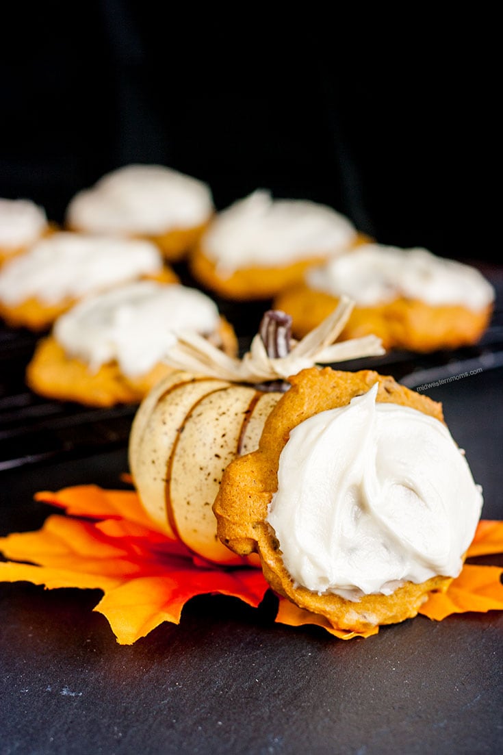 Pumpkin Chocolate Chip Cookies Recipe With Cream Cheese Frosting