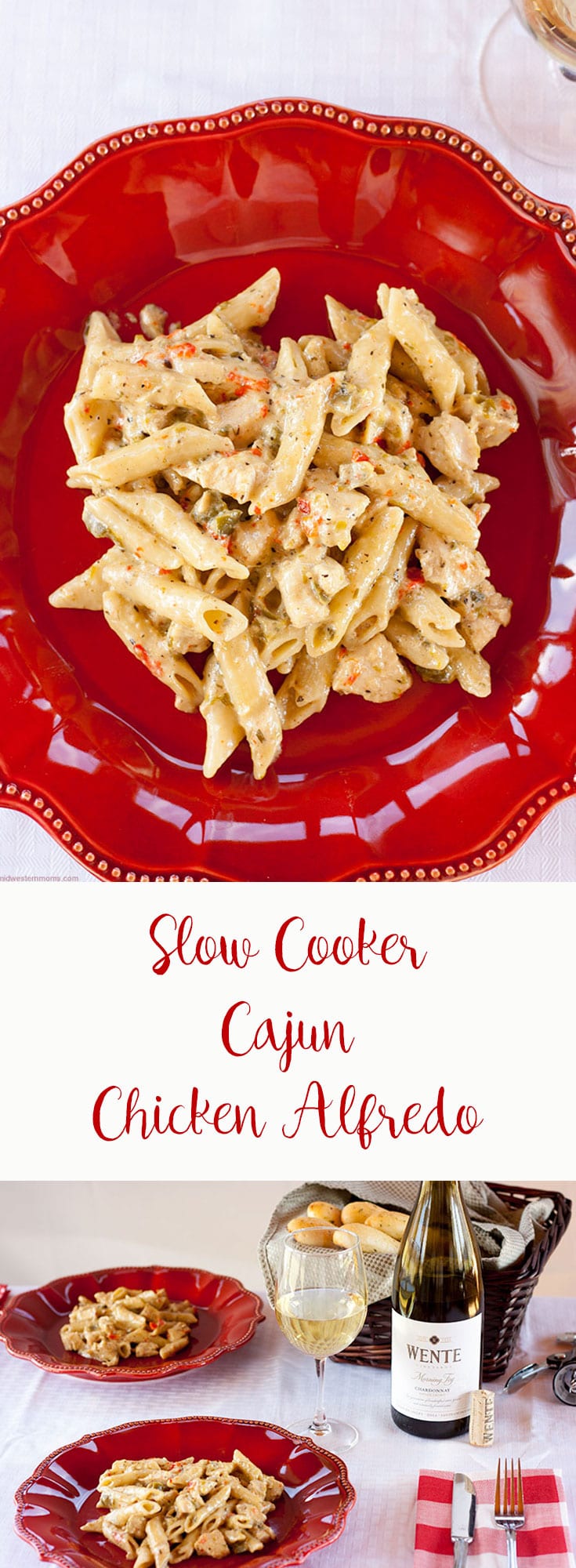 Savory Slow Cooker Cajun Chicken Alfredo