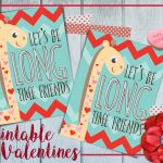 Free Printable Giraffe Valentine's Day Cards