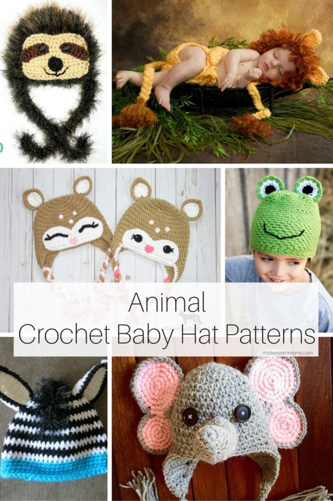 Animal Crochet Baby Hat Patterns