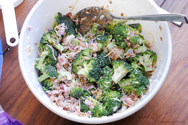 Broccoli Salad mixed together