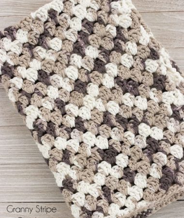 Granny Stripe Crochet Dish Towel Pattern