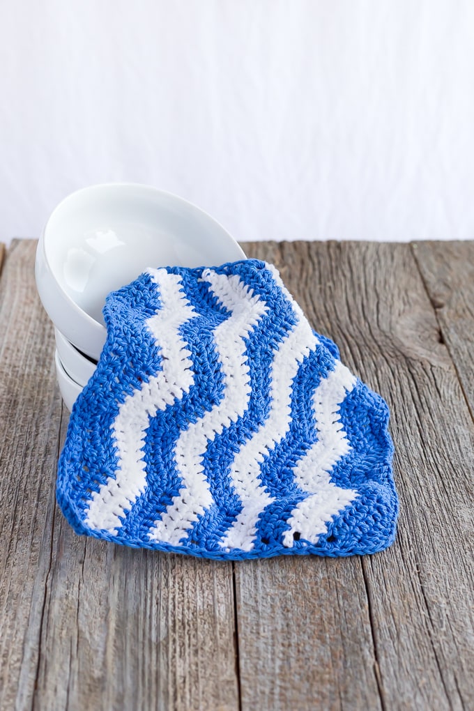 Easy Ripple Crochet Dishcloth Pattern