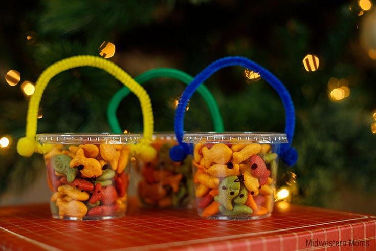 snowman snack cups