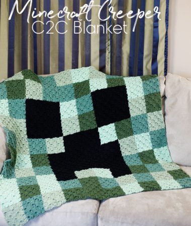 Crochet Minecraft Creeper c2c Blanket Pattern