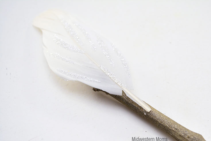 Adding Feathers to the other end of the stick