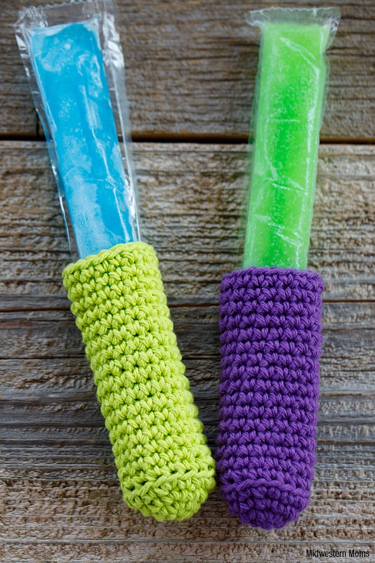 Simple Crochet Popsicle Holders