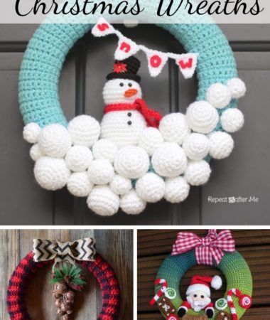 Crochet Christmas wreath patterns