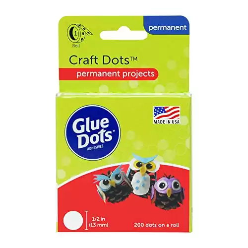 Glue Dots Craft Dots Adhesive, 1/2 Inch