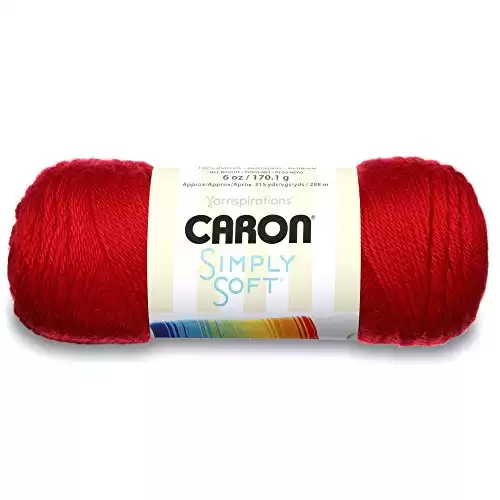 Caron Simply Soft Solids Yarn - Harvest Red