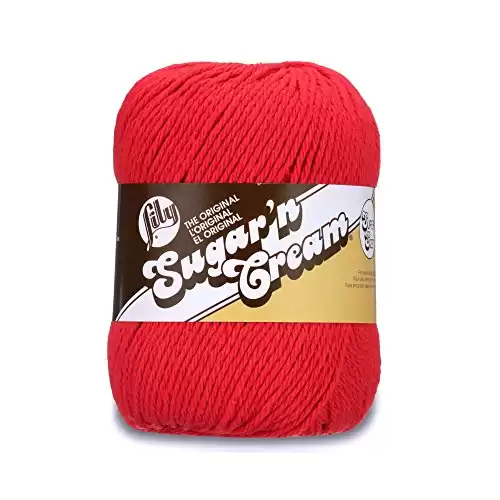 Lily Sugar 'N Cream 100% Cotton Yarn -  Red
