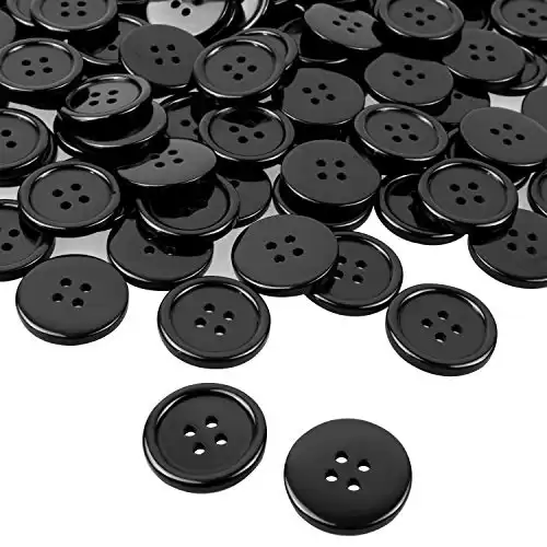 Black Buttons 1 Inch