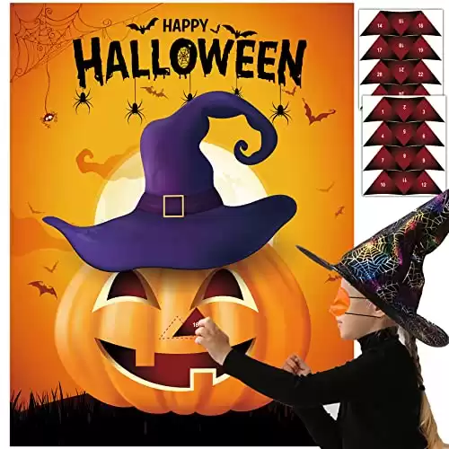 Party Games for Kids , Pin The Nose on The Pumpkin Halloween Party Games Activities for Kids