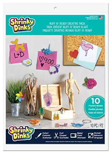 Shrinky Dinks Creative Pack 10 Sheets Frosted Ruff n' Ready
