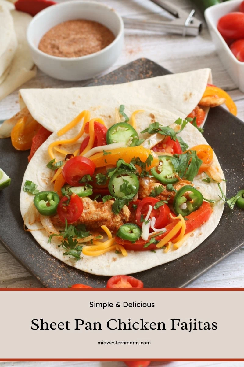 Chicken Fajita on a  plate ready for eating.
