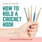 Hand Holding Crochet Hooks - Learn how to hold a crochet hook.